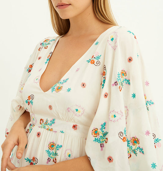 Robe dos nu brodée Houla