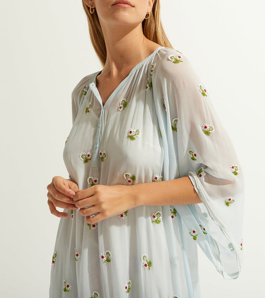 Robe courte brodée perles Beata