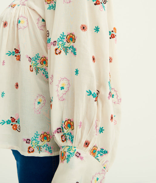 Blouse fluide brodée Houla
