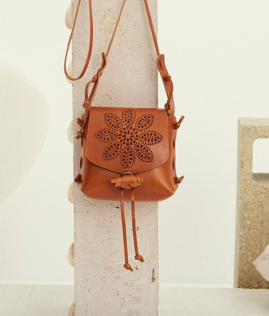 Mini sac en cuir embossé Janis