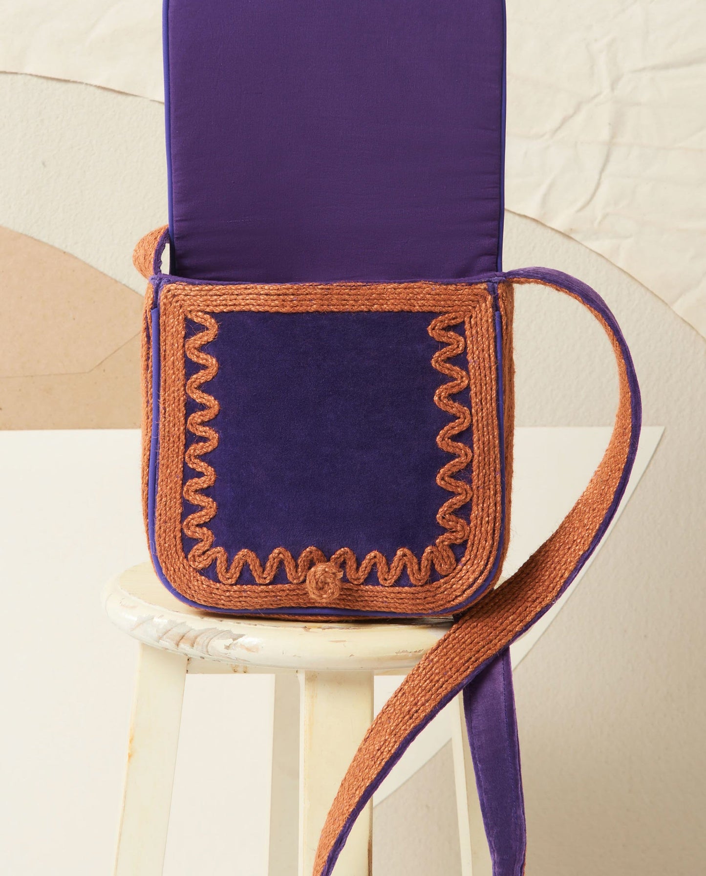 Petite besace en velours Hector