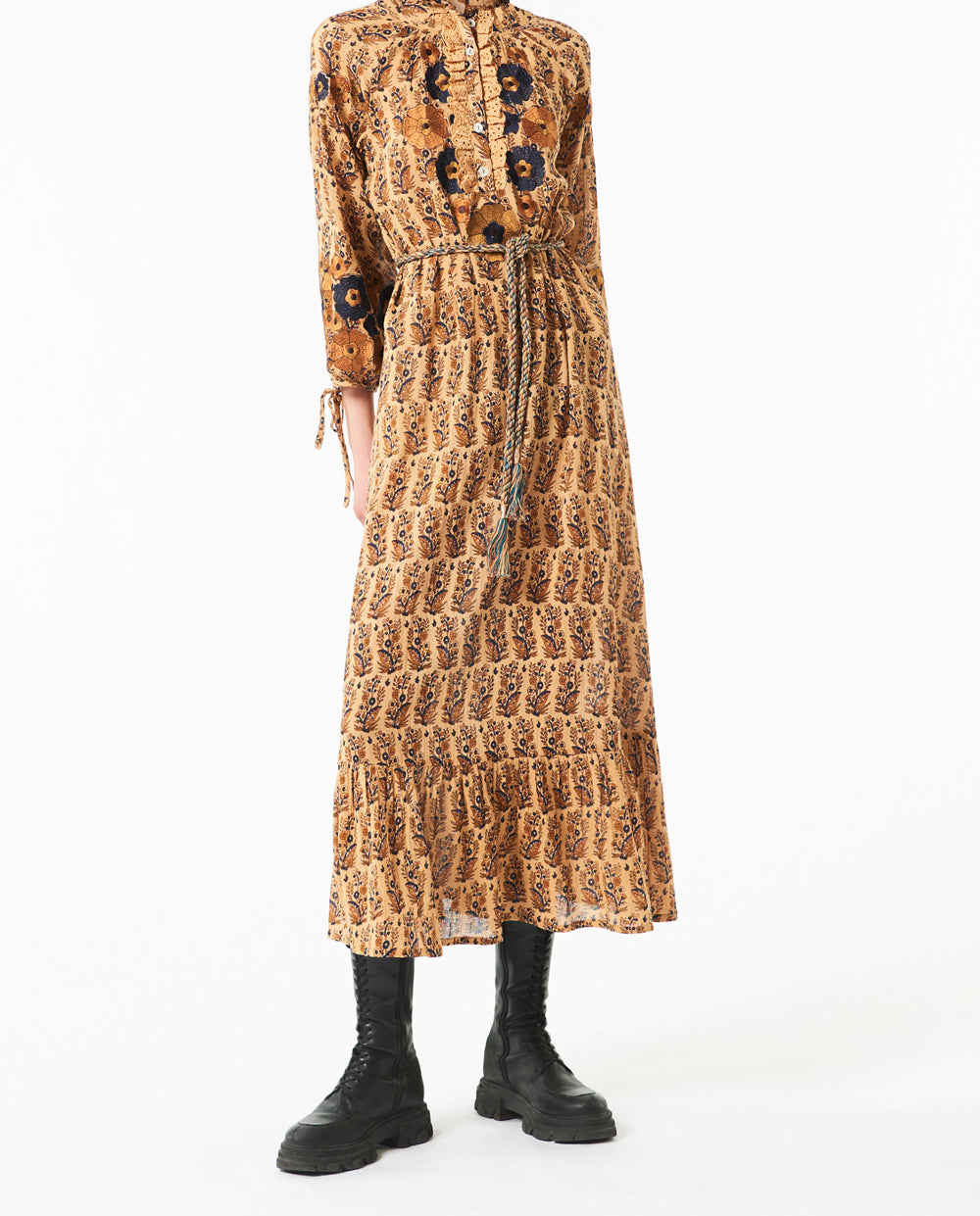 vestido largo Pauline bordado