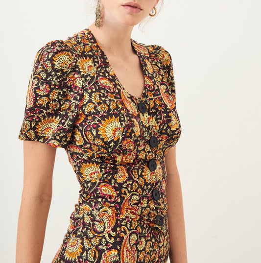 Chérie poplin cropped top