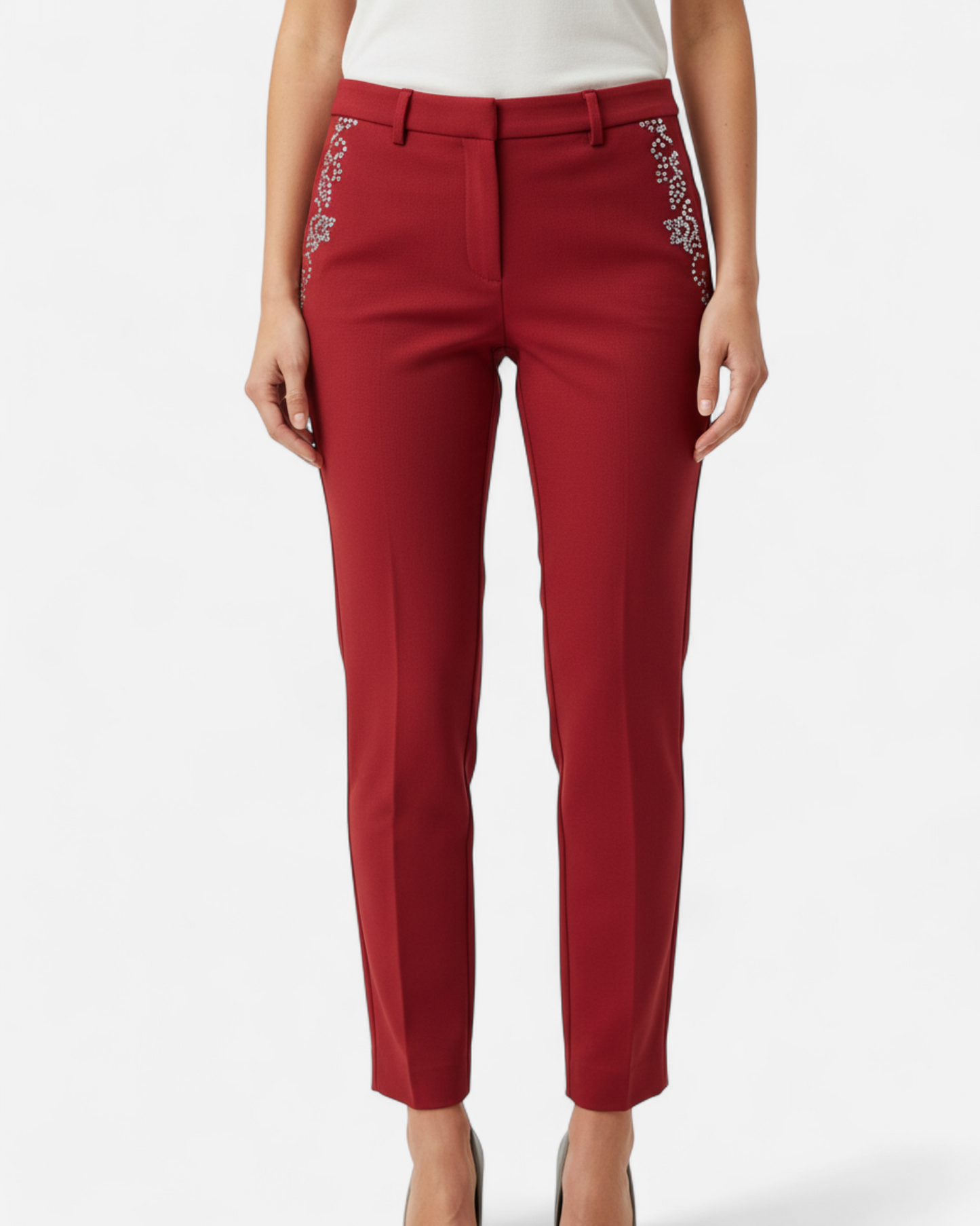 Pantalon rouge brique