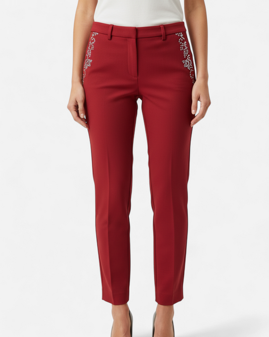 Pantalon rouge brique
