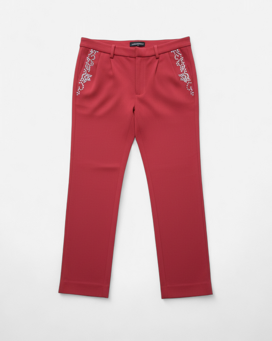 Pantalon rouge brique