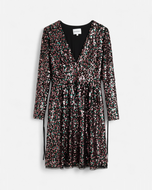 Robe à paillettes multicolor