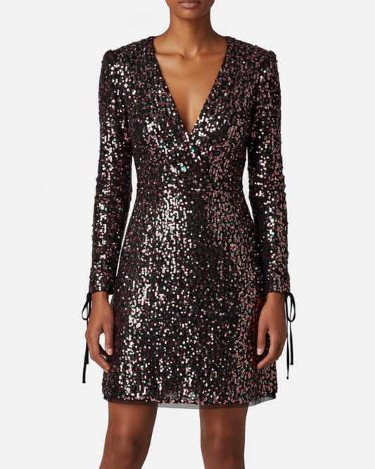 Robe à paillettes multicolor