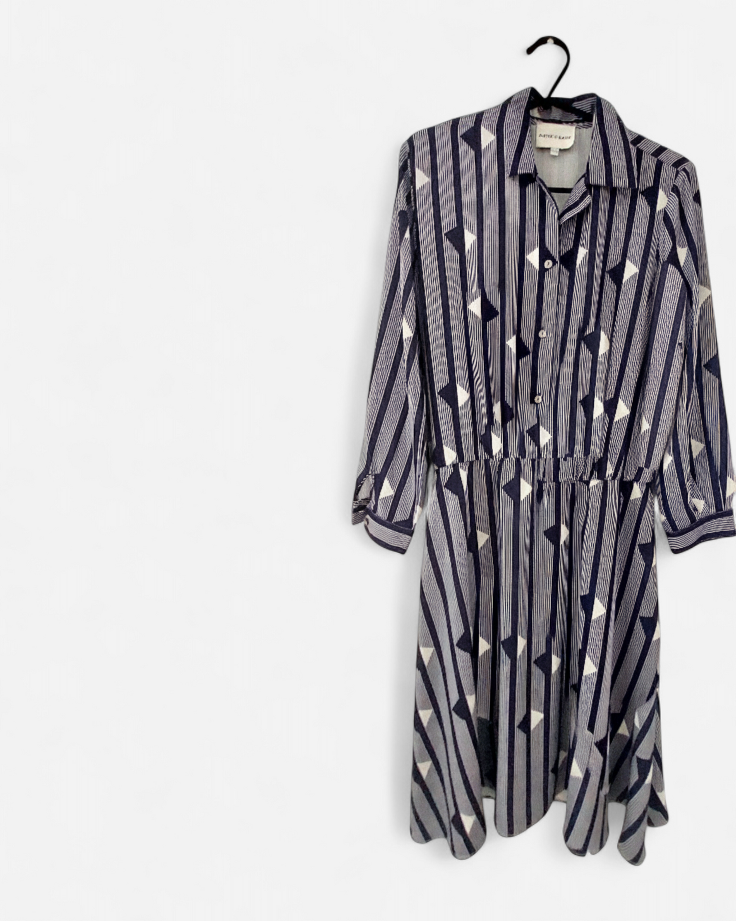 Robe mi-longue à motifs géométriques