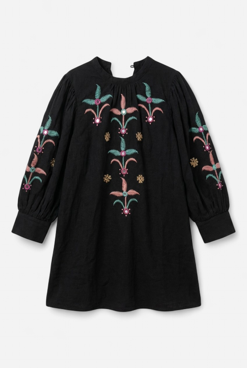 Robe courte brodée Rafi