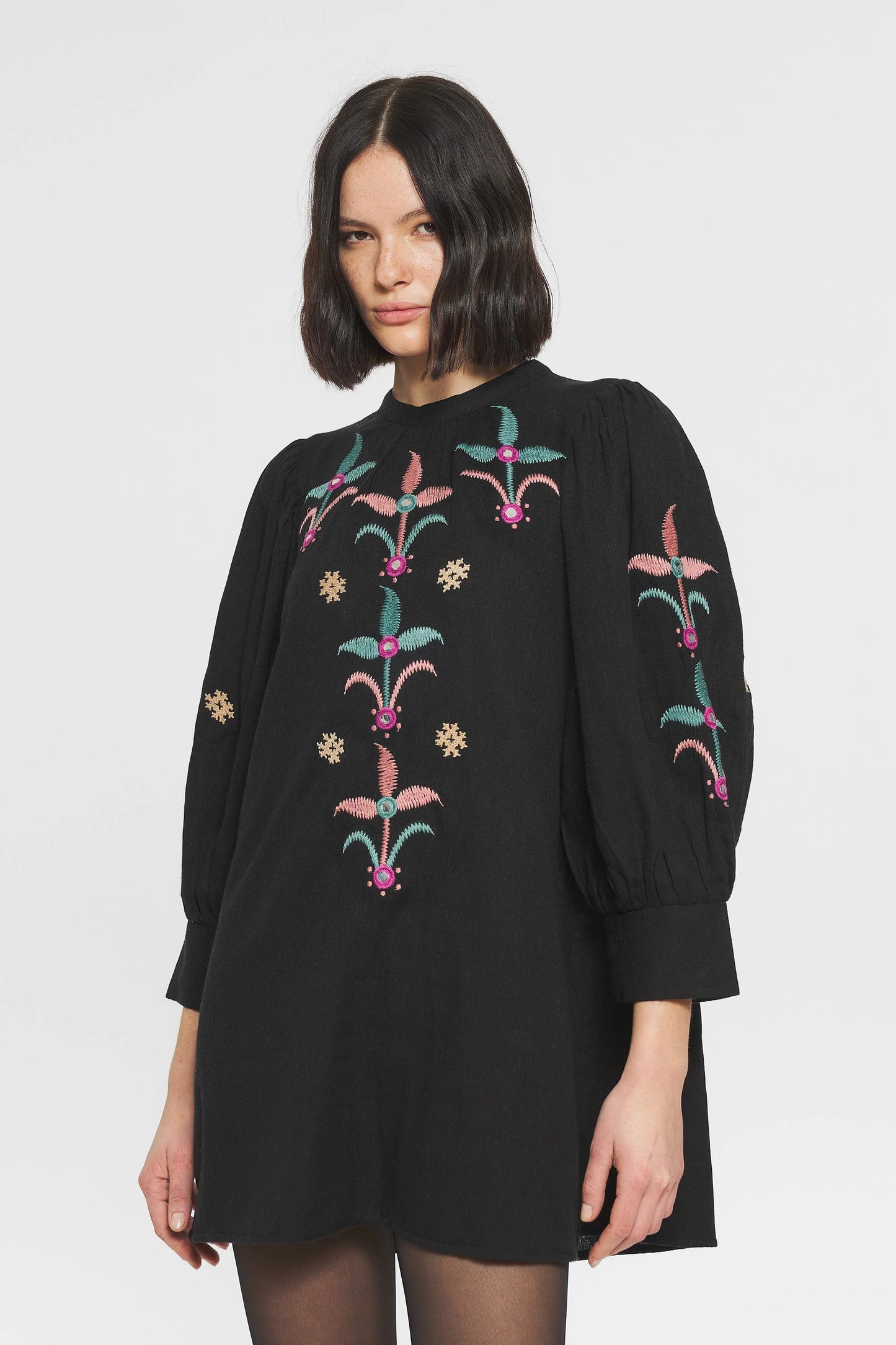 Robe courte brodée Rafi