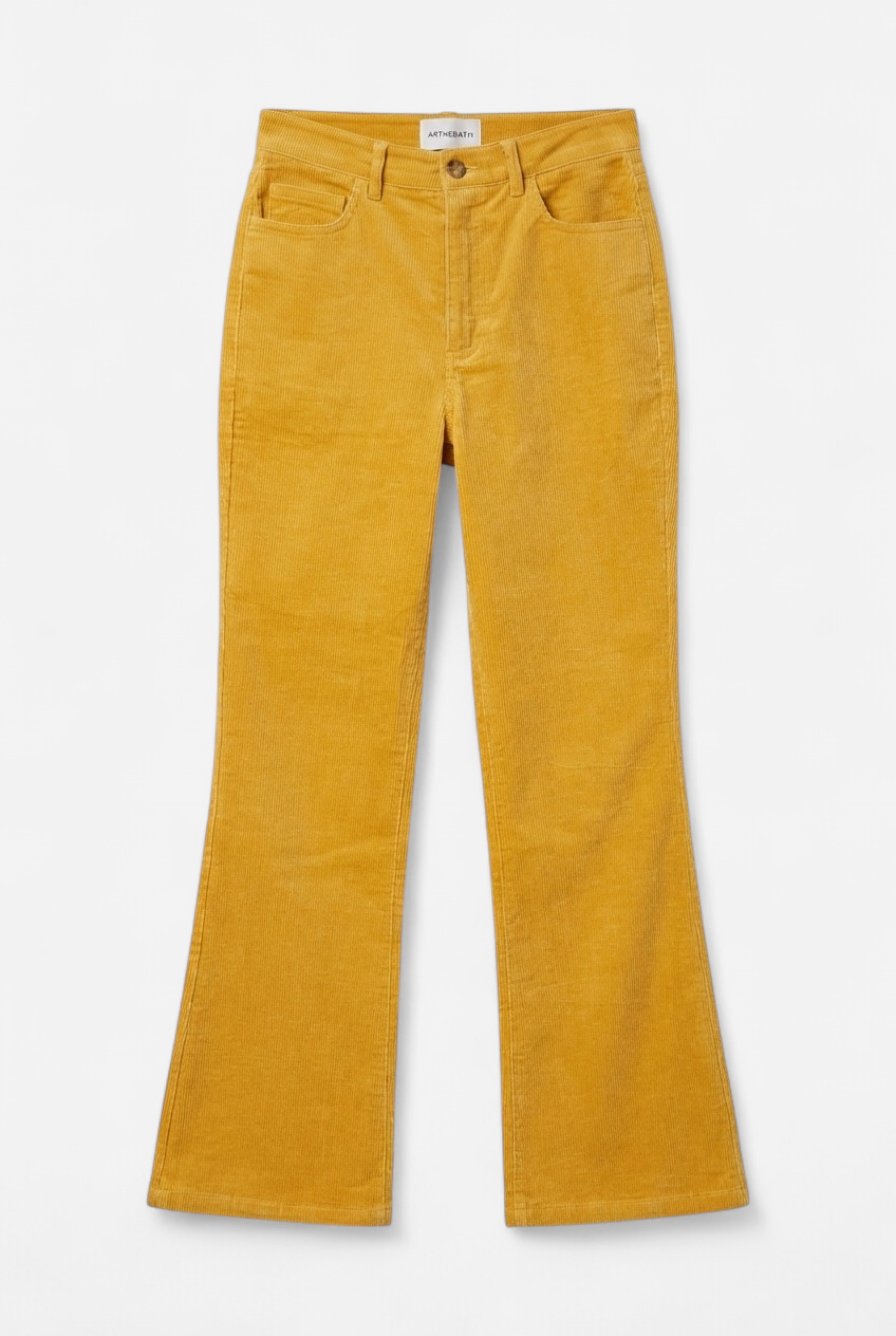 Pantalone a zampa in velluto