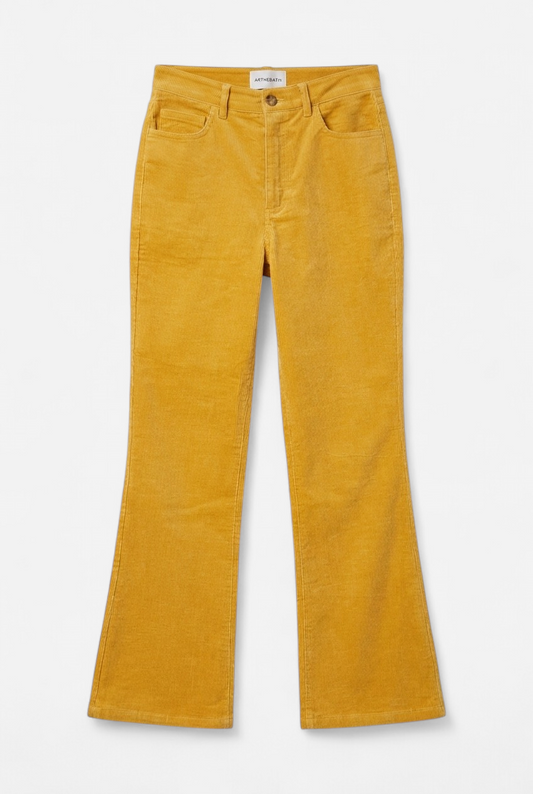 Pantalone a zampa in velluto