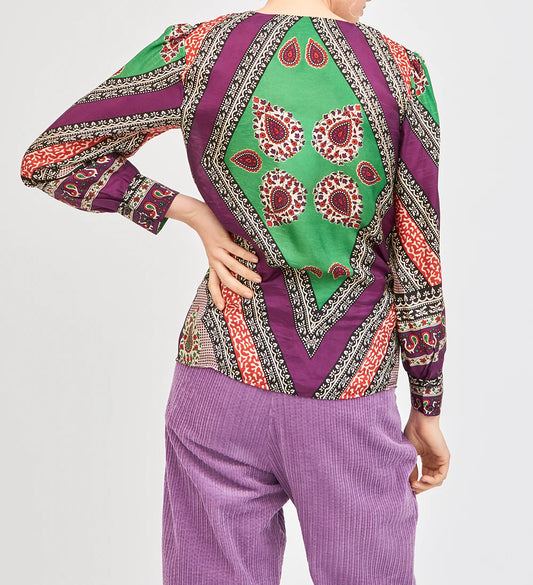 Blouse en soie imprimée Oriana