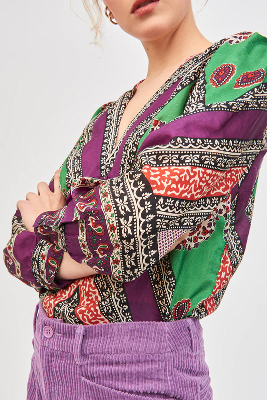 Blouse en soie imprimée Oriana