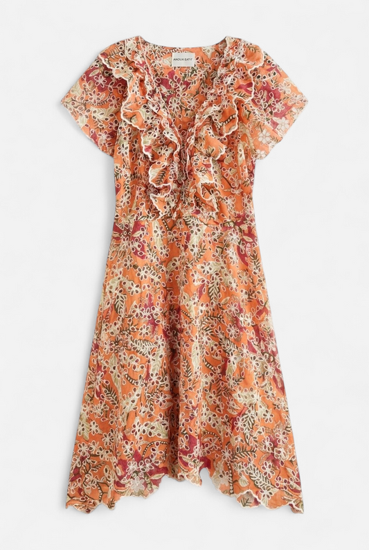 vestido naranja shiffly
