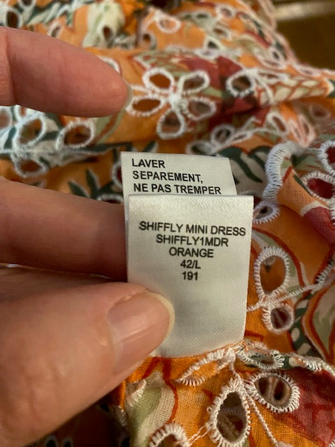 orange shiffly dress