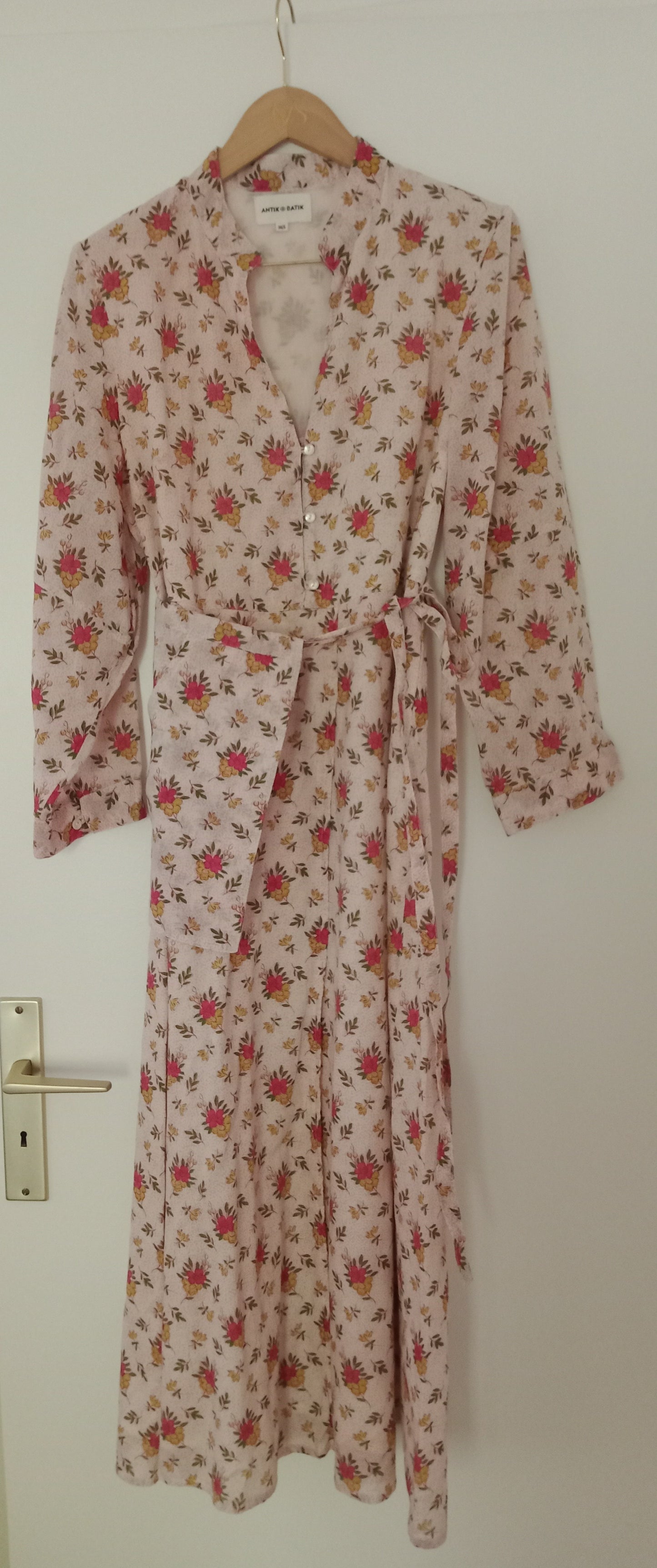 Vestido largo de flores de algodón suave
