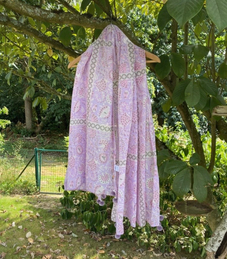Lilac cheche scarf