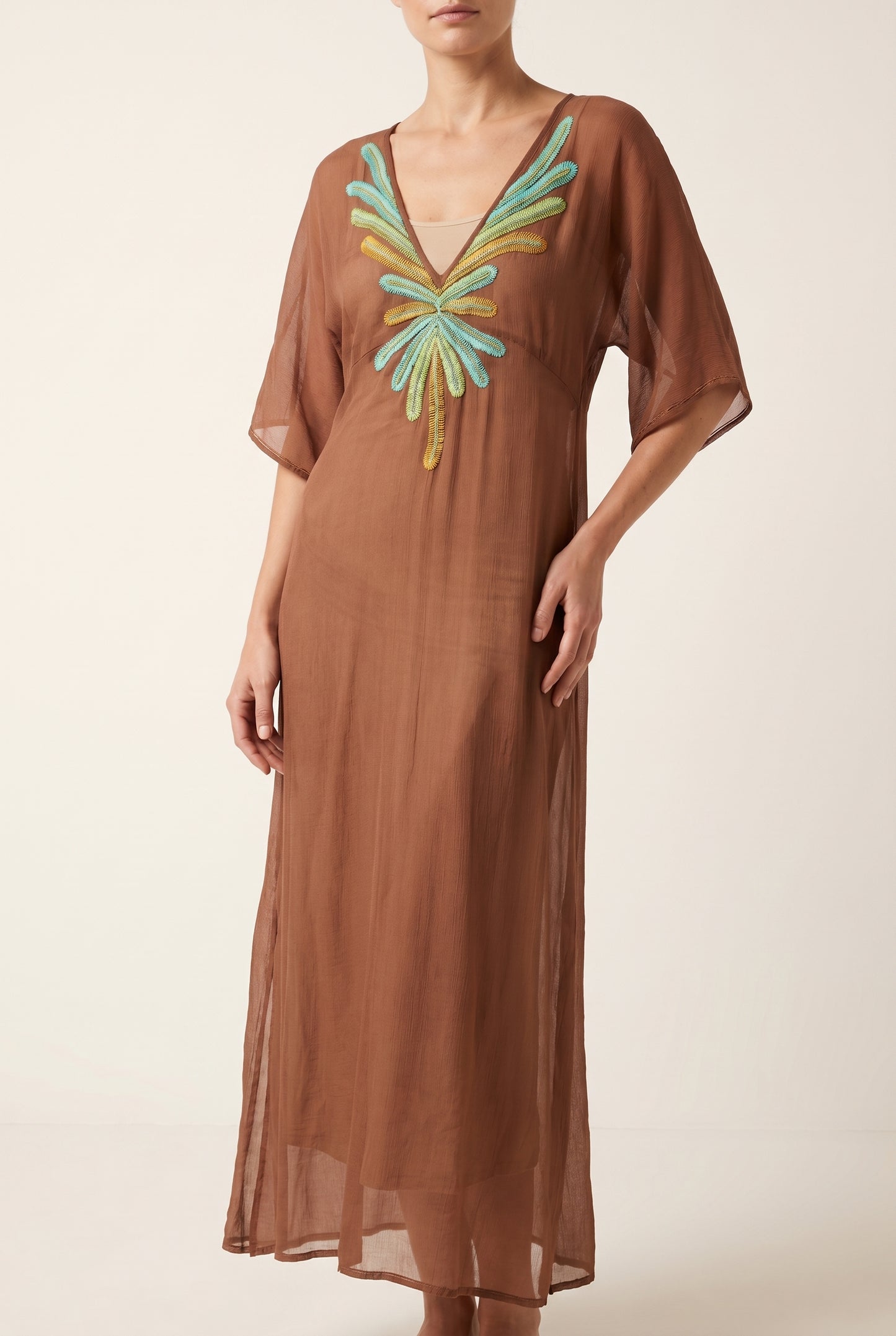 caftan en soie vintage superbe!