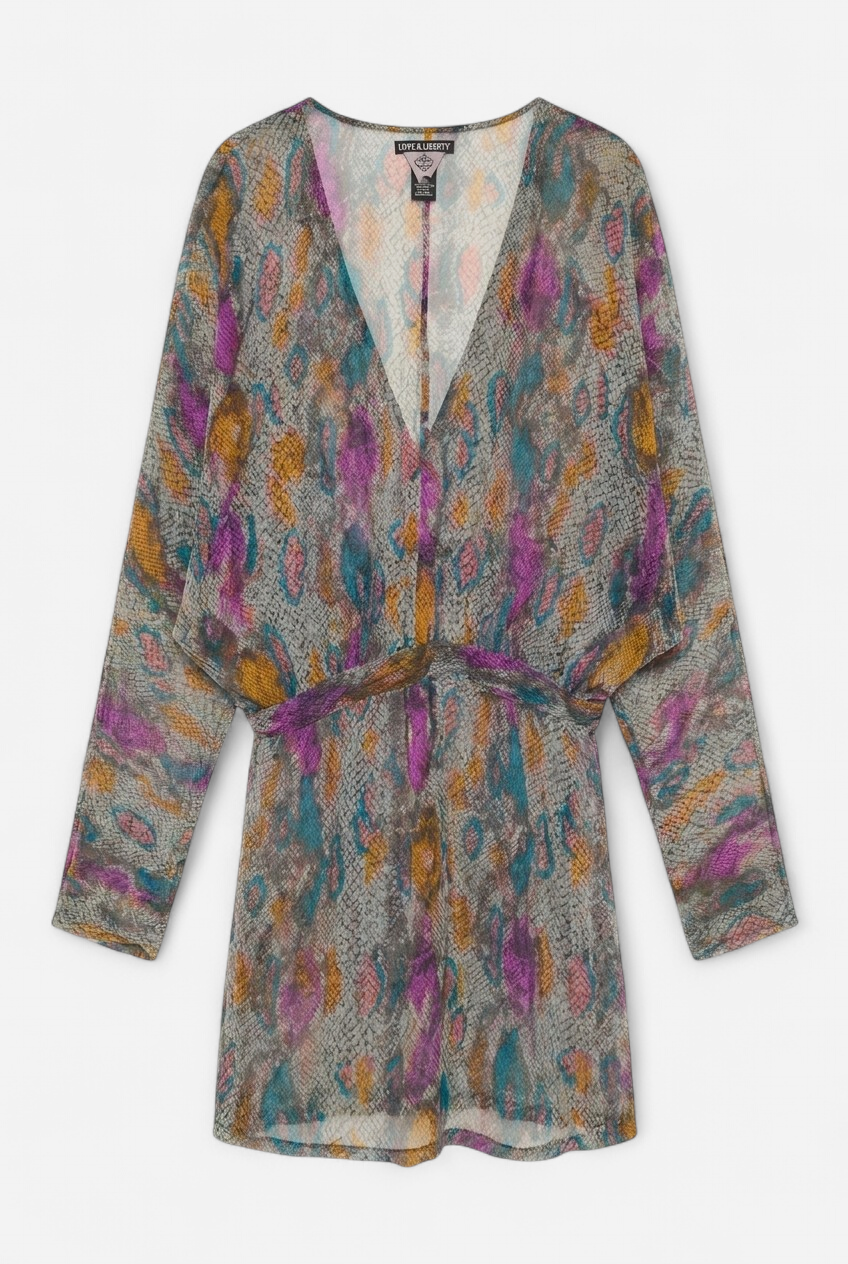 Sheer floral tunic