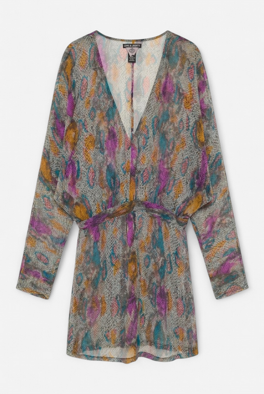 Sheer floral tunic