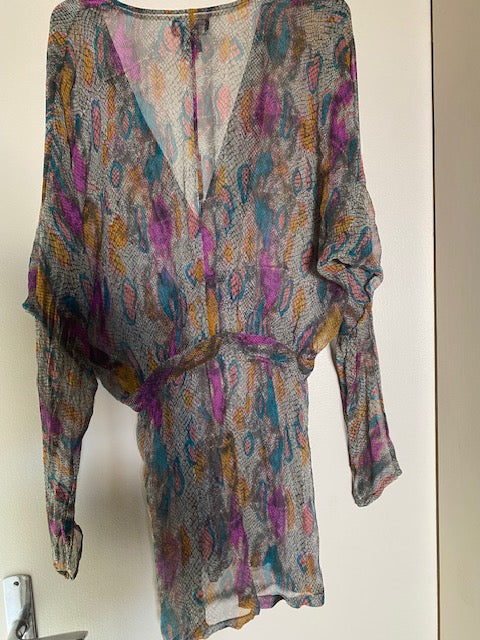 Sheer floral tunic