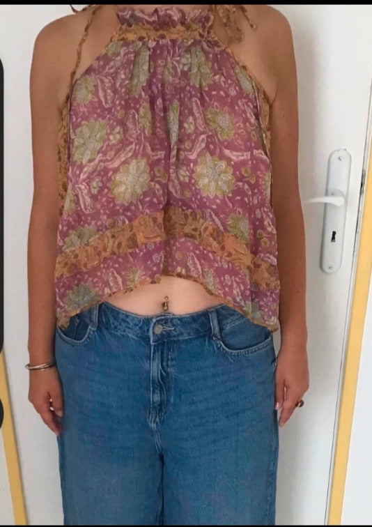 Pink and orange Loah top