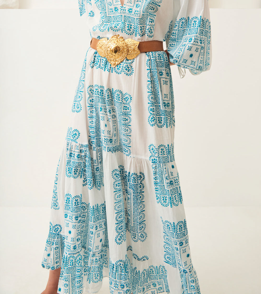 Vestido largo etnico fluido Nalii