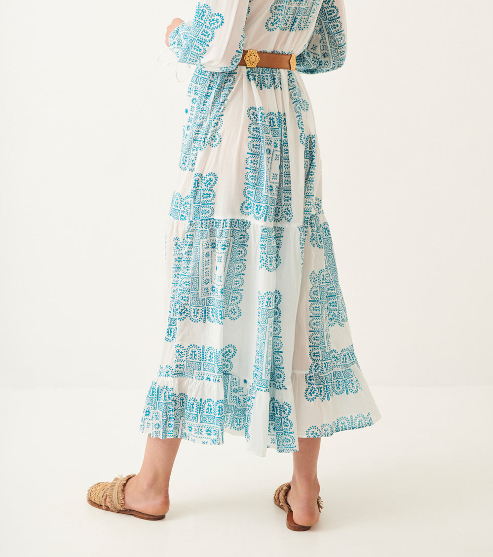 Vestido largo etnico fluido Nalii