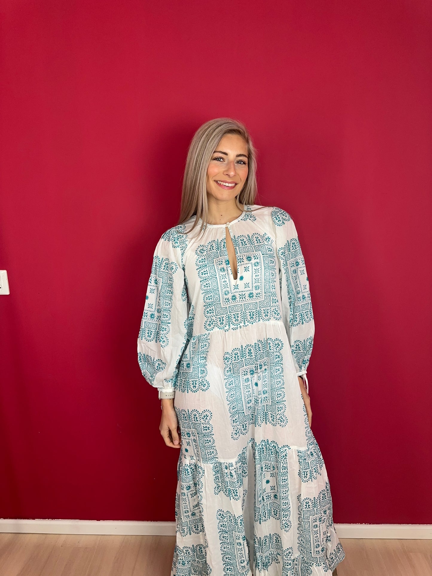 Vestido largo etnico fluido Nalii