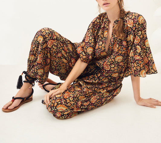 Pantalon sarouel imprimé Chérie