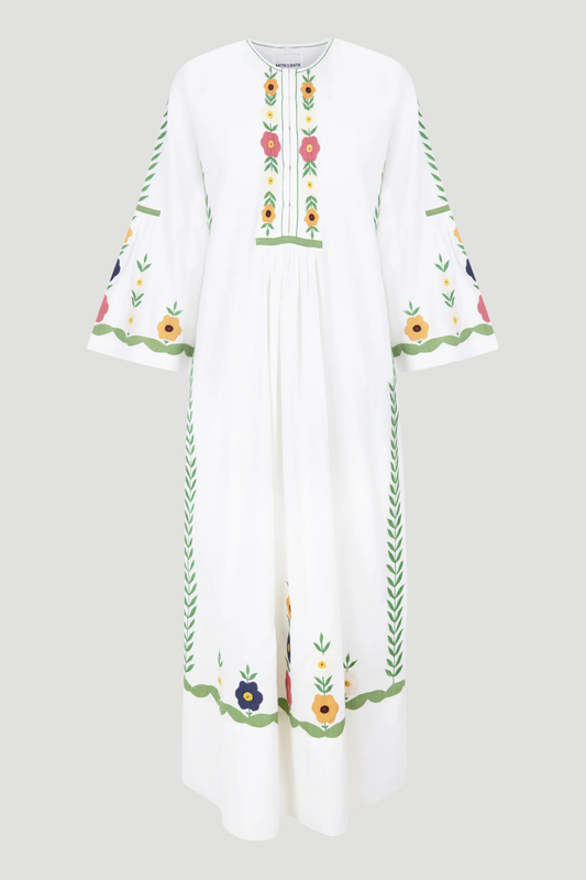 Long embroidered dress