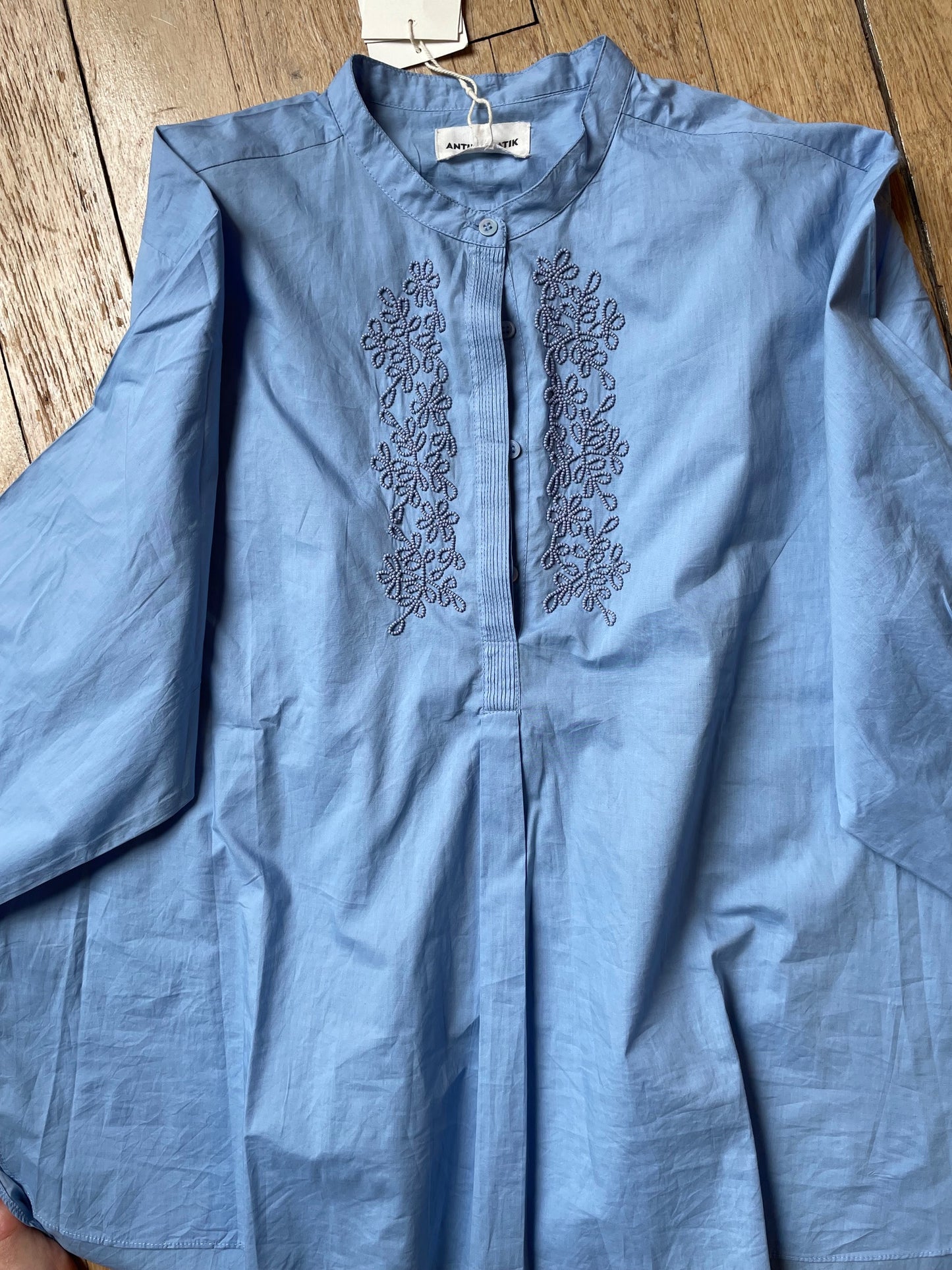 Blouse en coton bleue