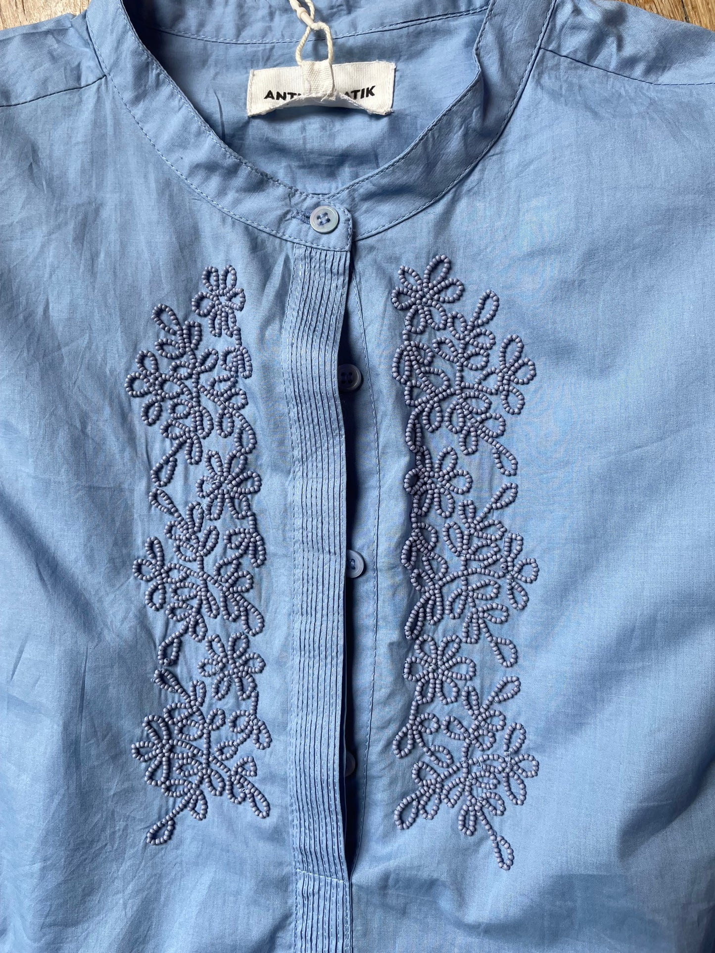 Blouse en coton bleue
