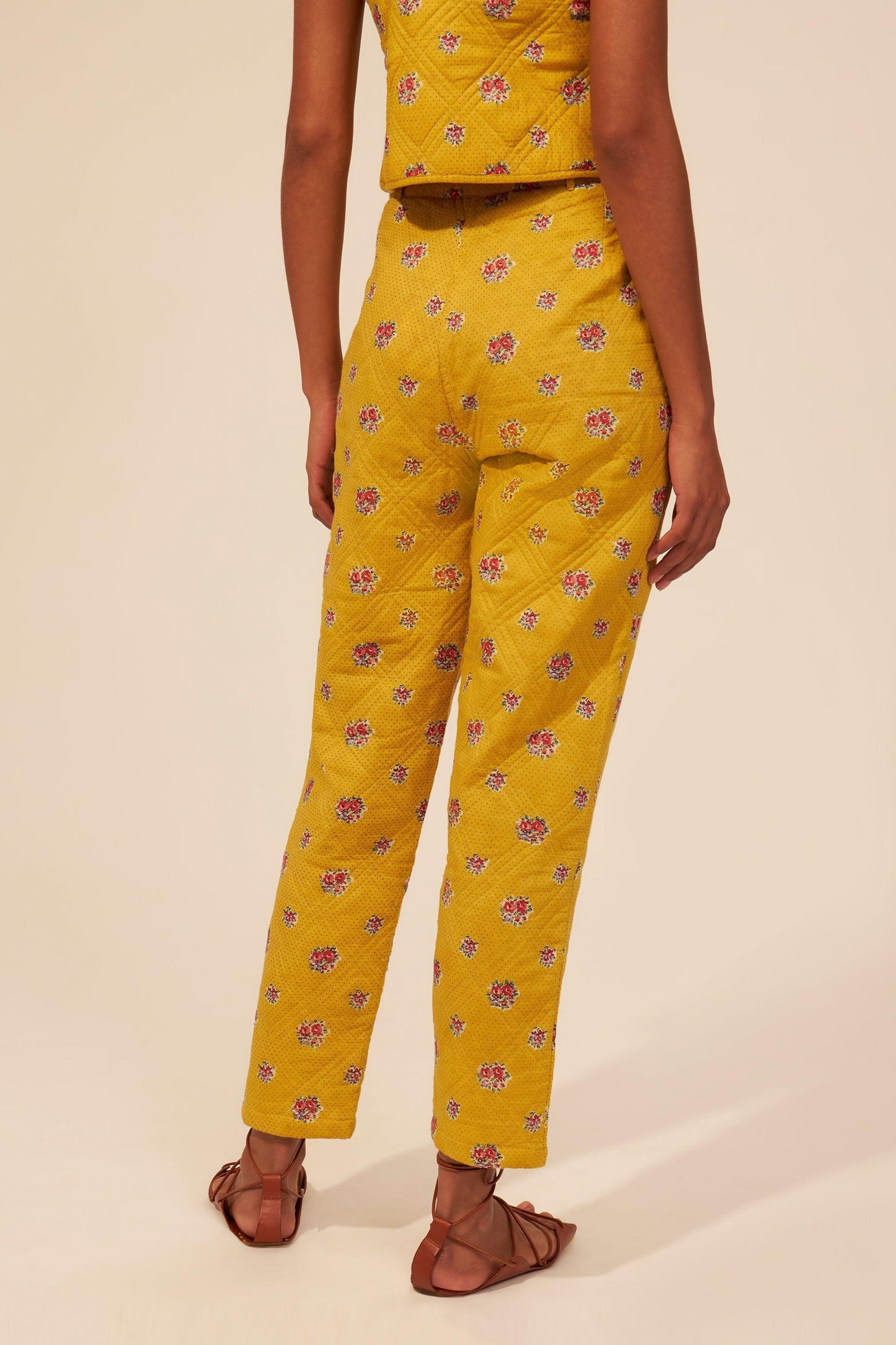 Audrey printed quilted pants