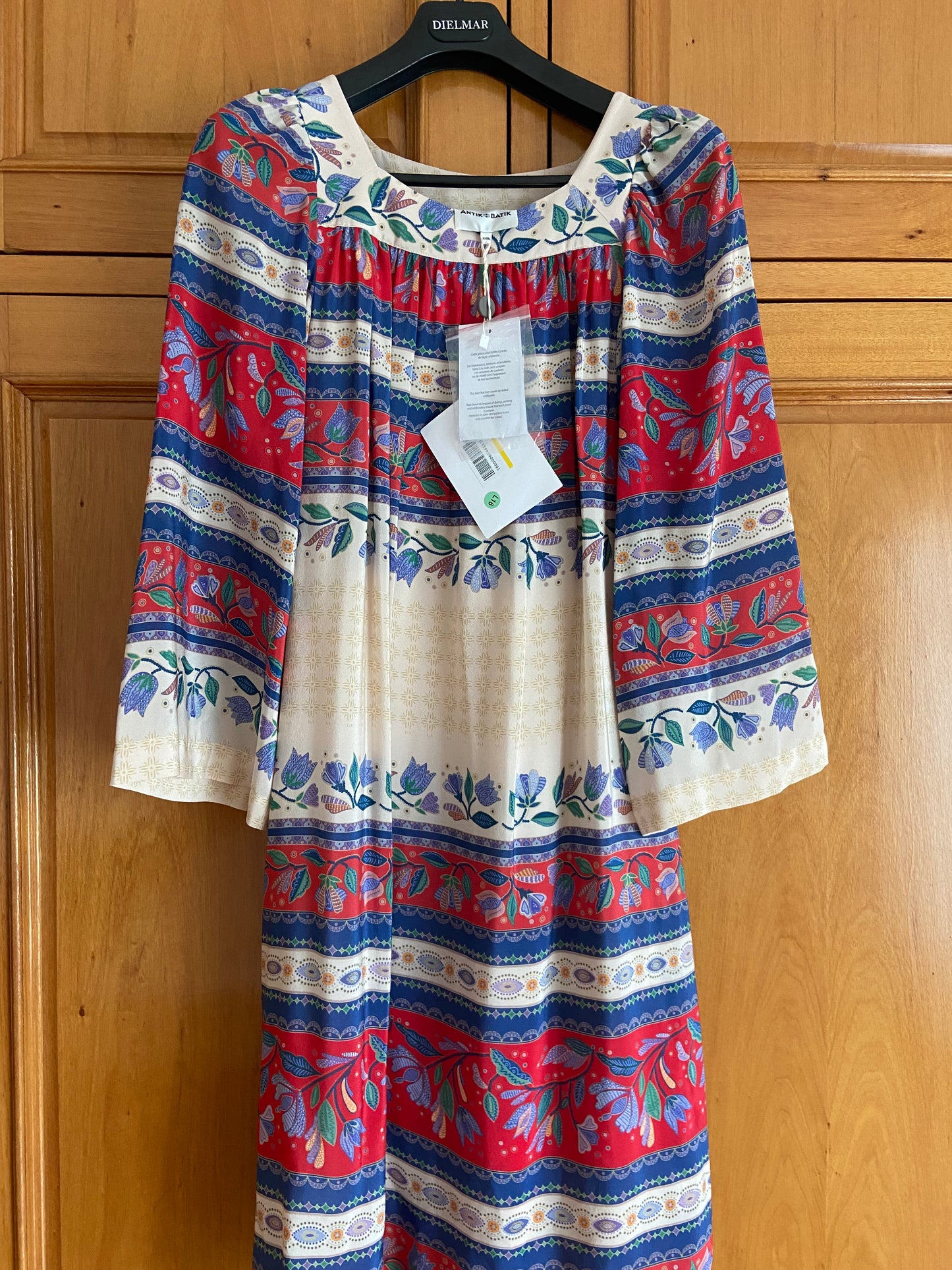 vestido midi de seda estampado Christina