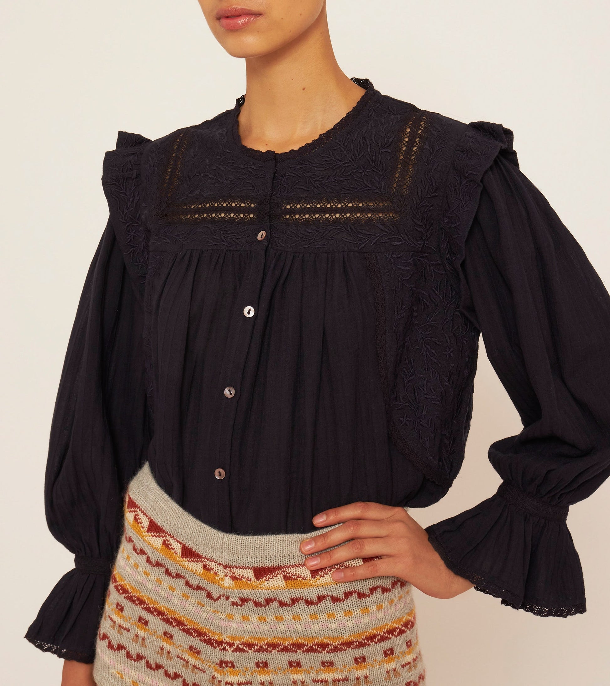 Chemisier brodé Bernardo