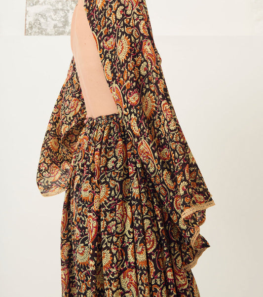 Maxi-robe dos-nus imprimée Cherie