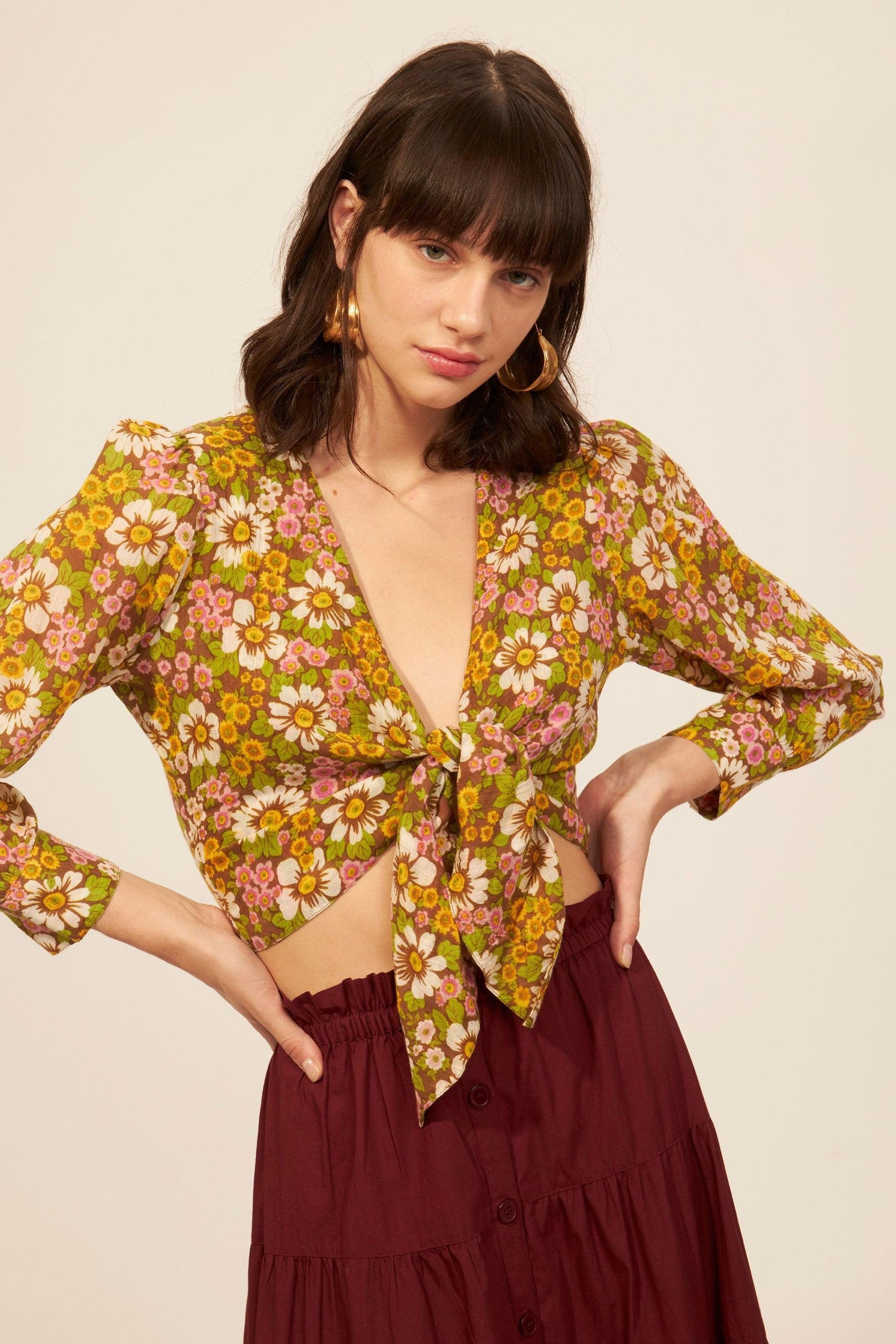 Crop top imprimé Aline