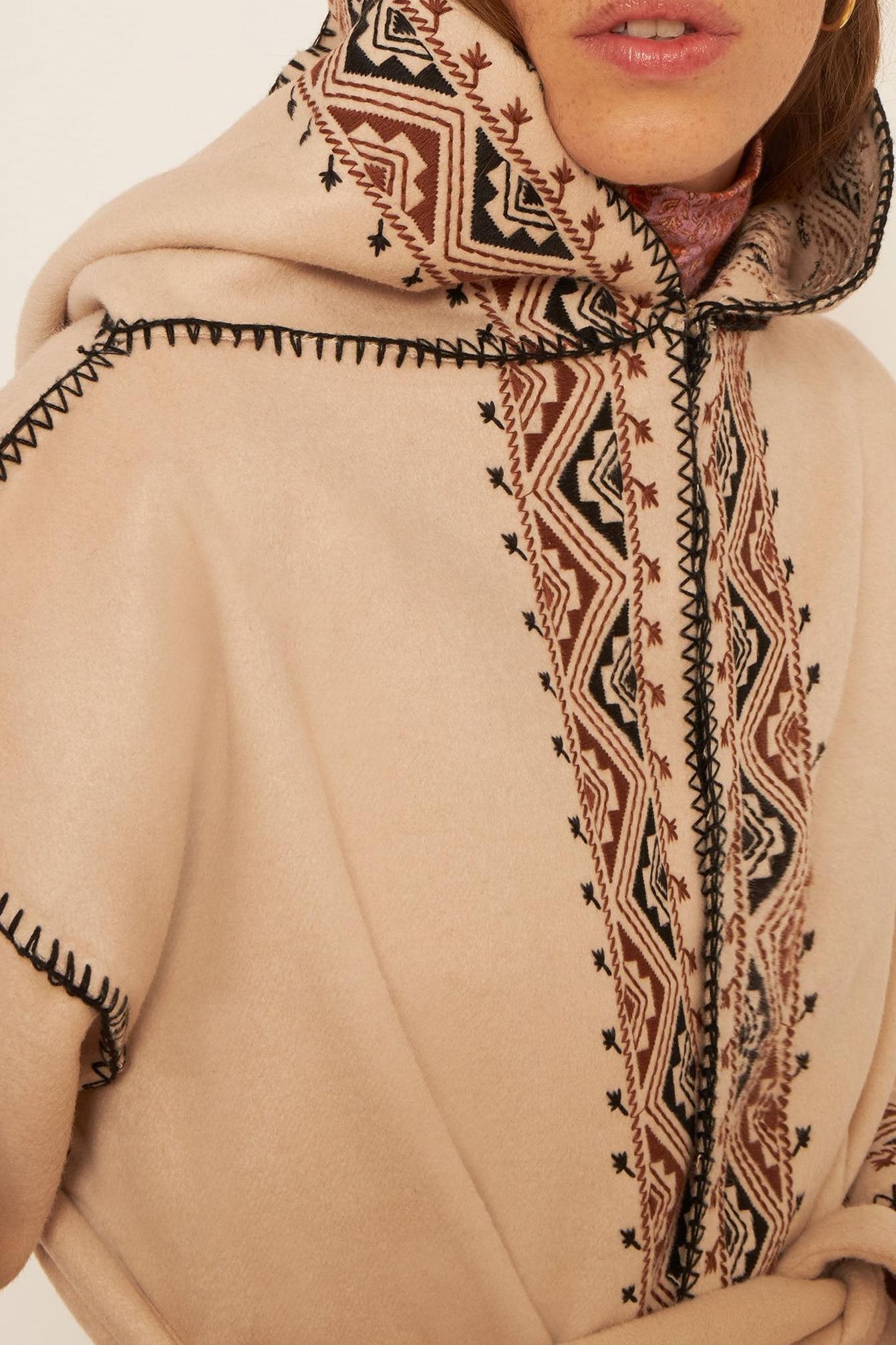 Condor cropped embroidered coat