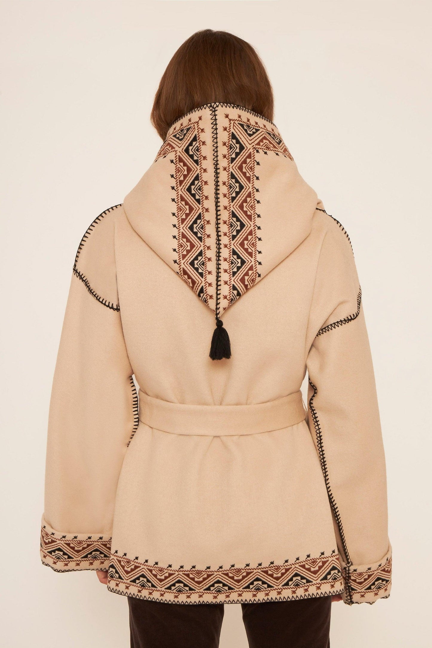 Condor cropped embroidered coat