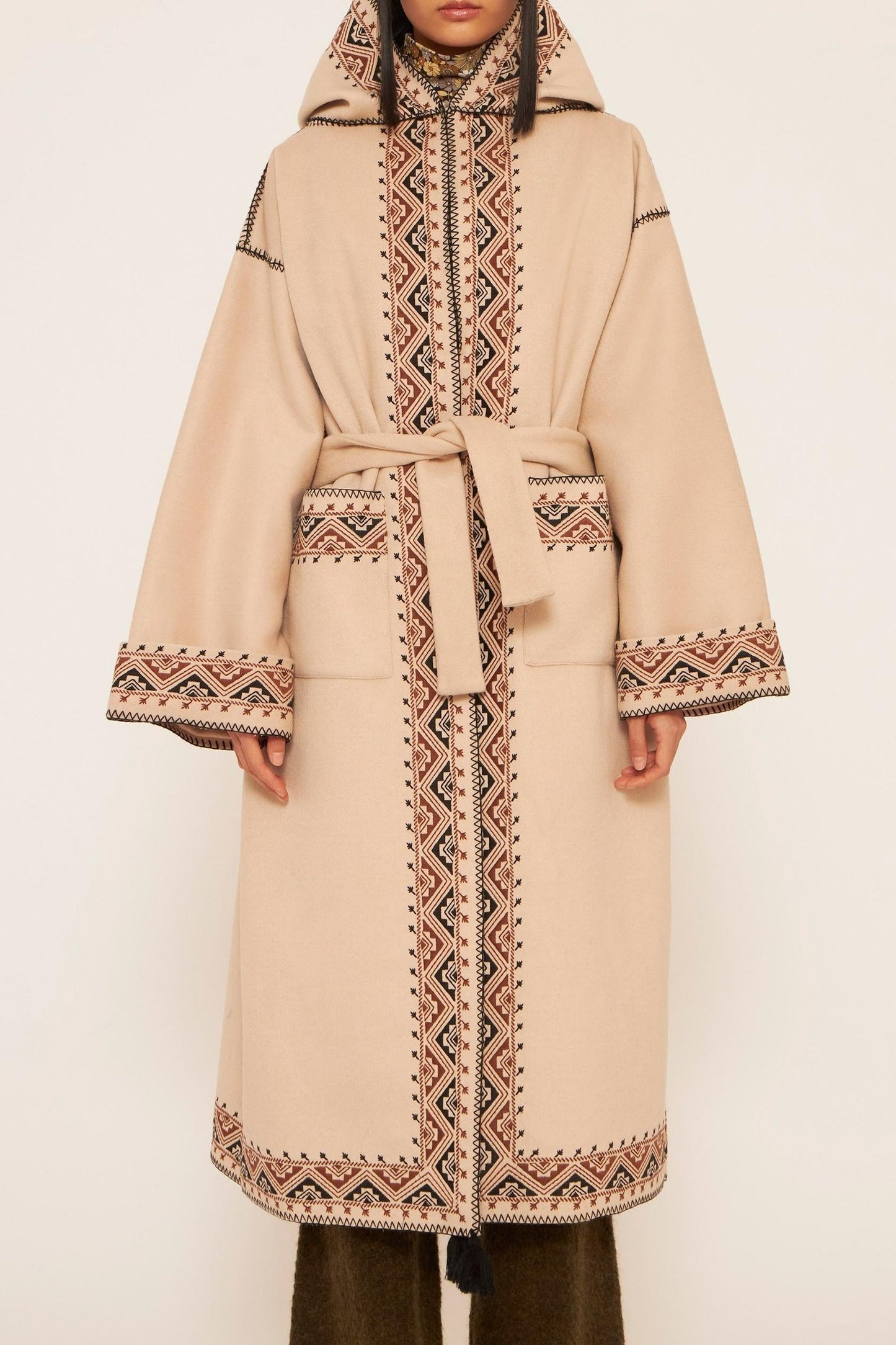 Condor long embroidered coat