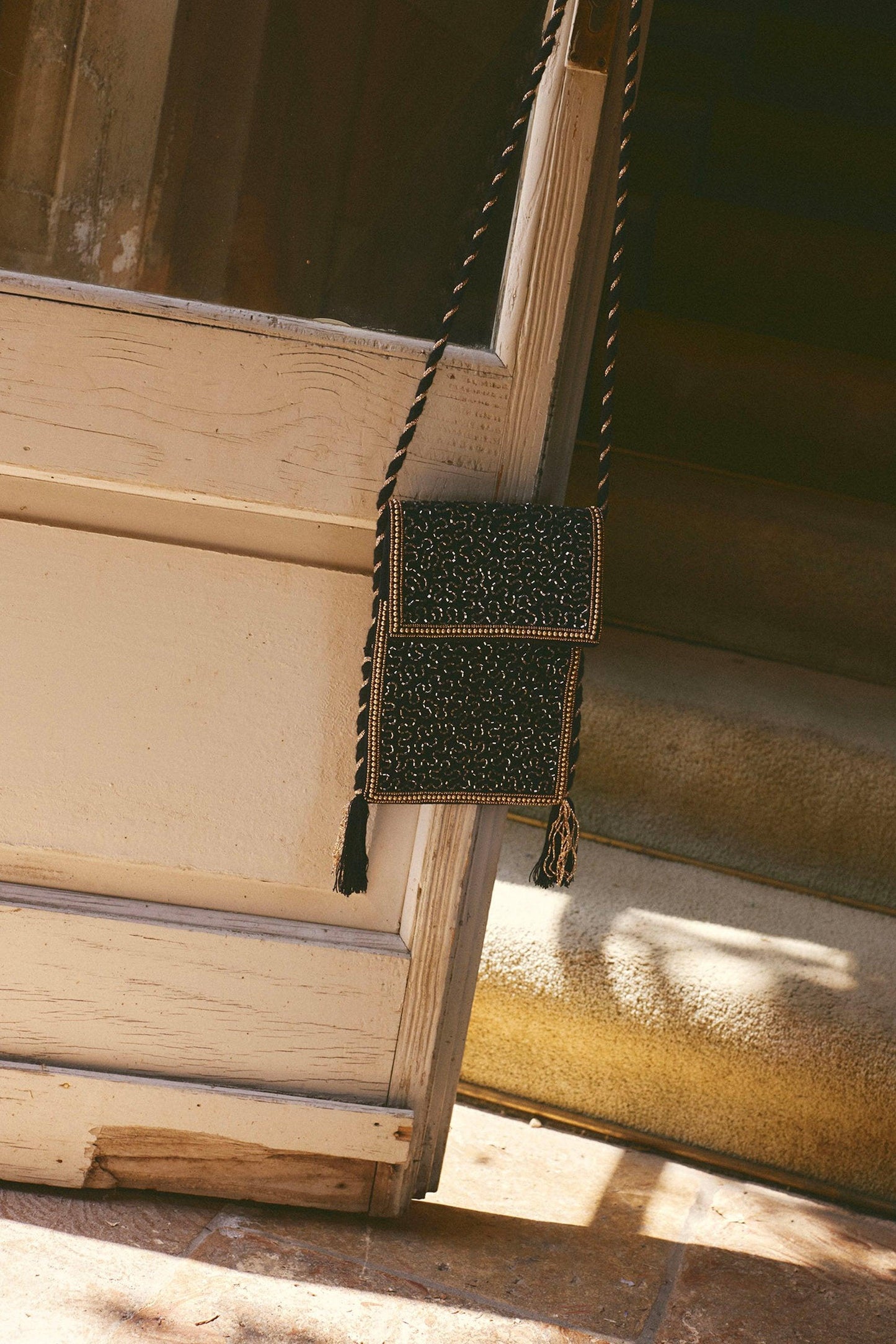 Clarisse embroidered velvet bag