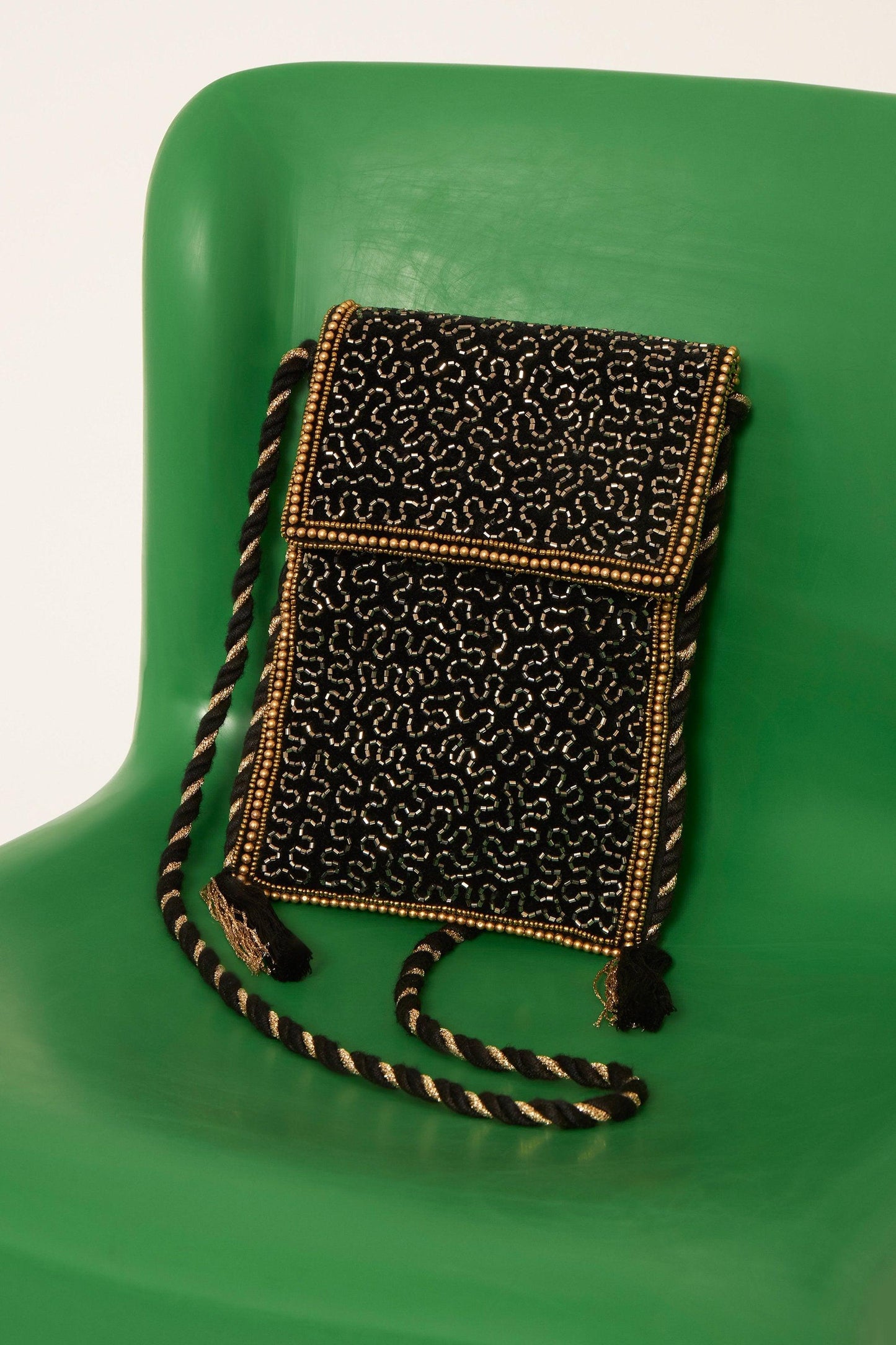 Clarisse embroidered velvet bag