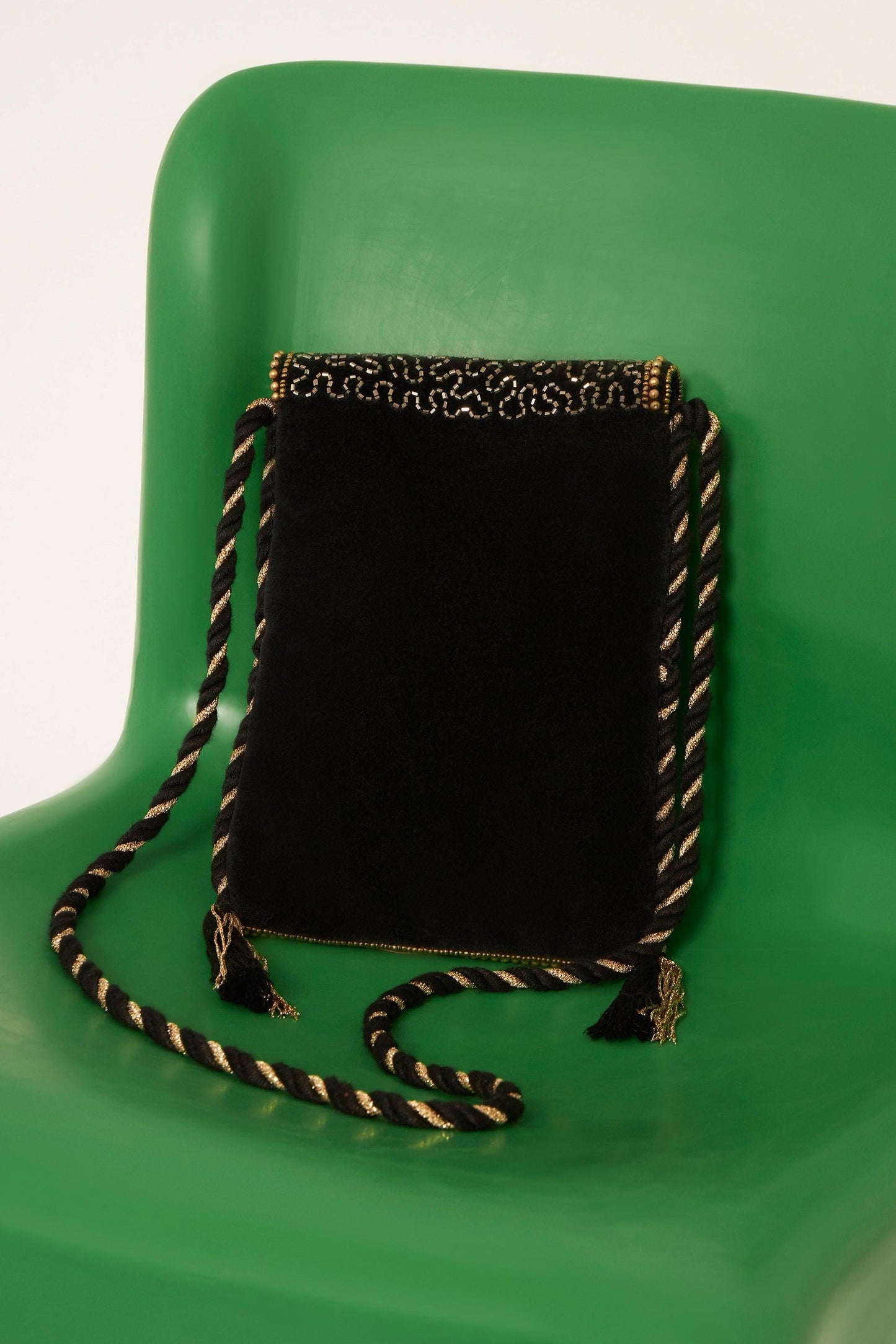 Clarisse embroidered velvet bag