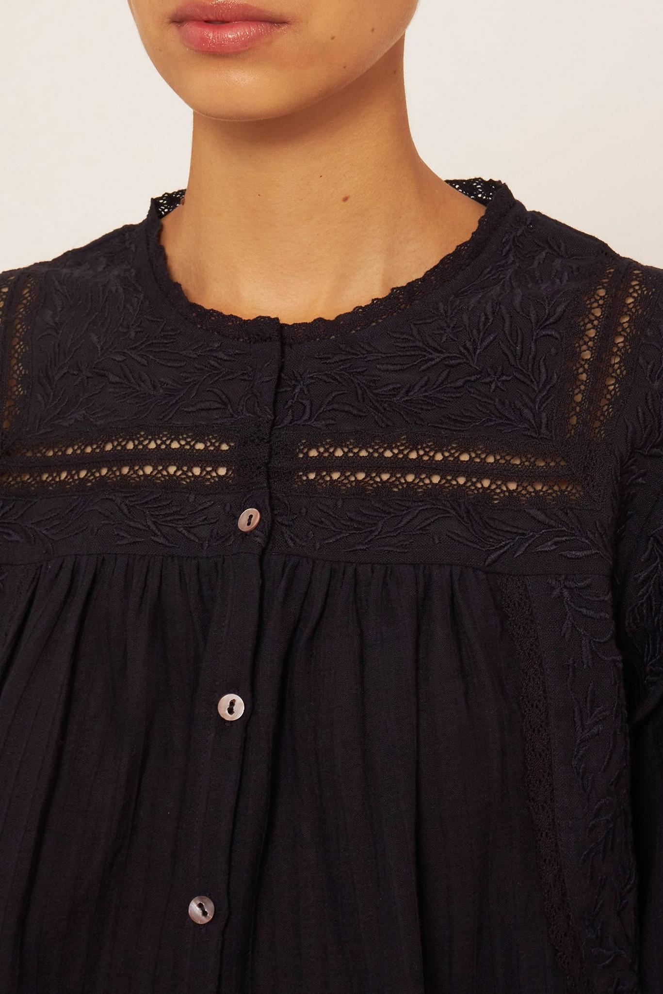 Bernardo embroidered blouse
