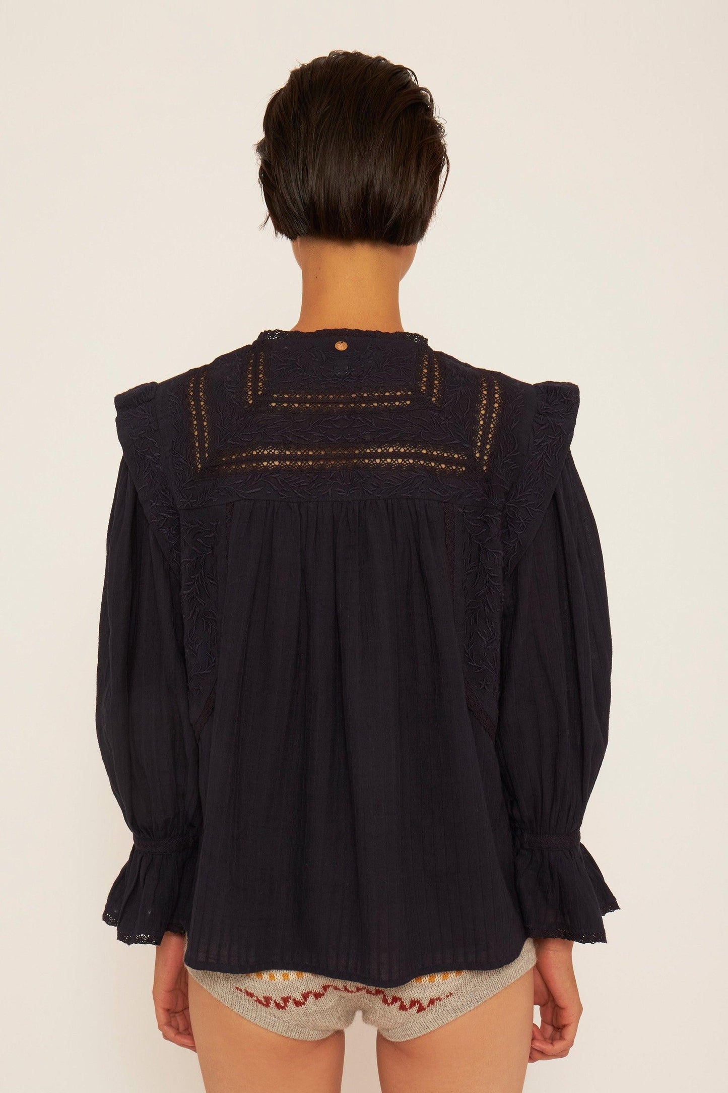 Bernardo embroidered blouse