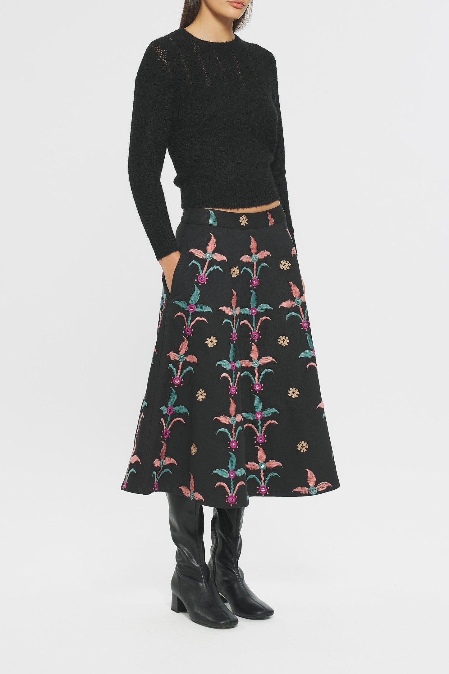 Rafi Embroidered skirt
