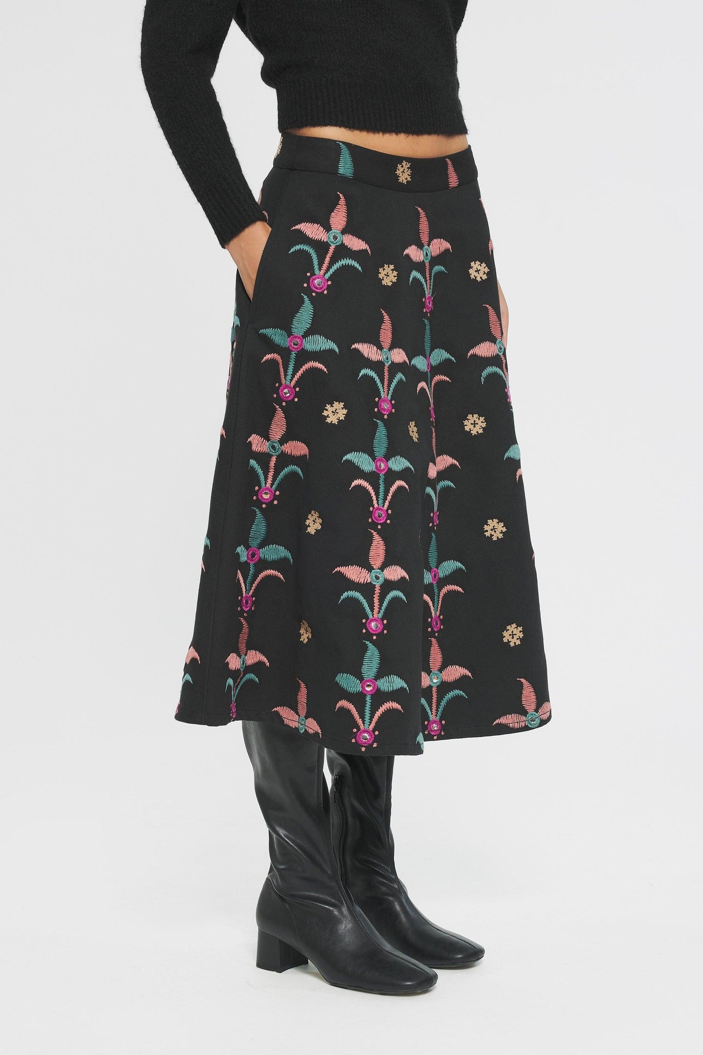 Rafi Embroidered skirt